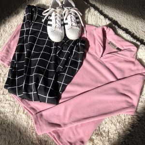 Pink quarter zip